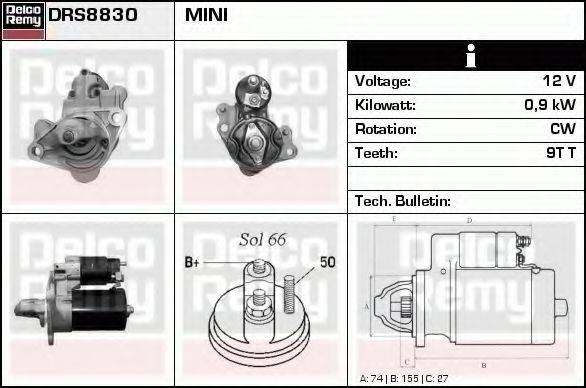 DELCO REMY DRS8830 Стартер