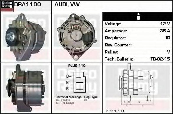 DELCO REMY DRA1100 Генератор