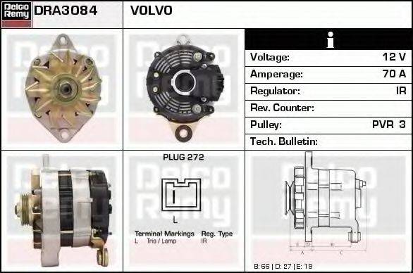 DELCO REMY DRA3084 Генератор