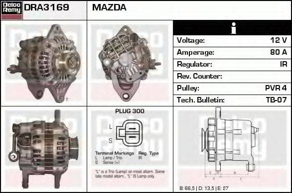 DELCO REMY DRA3169 Генератор