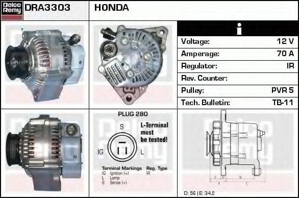 DELCO REMY DRA3303 Генератор