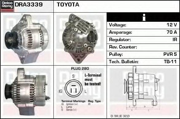 DELCO REMY DRA3339 Генератор