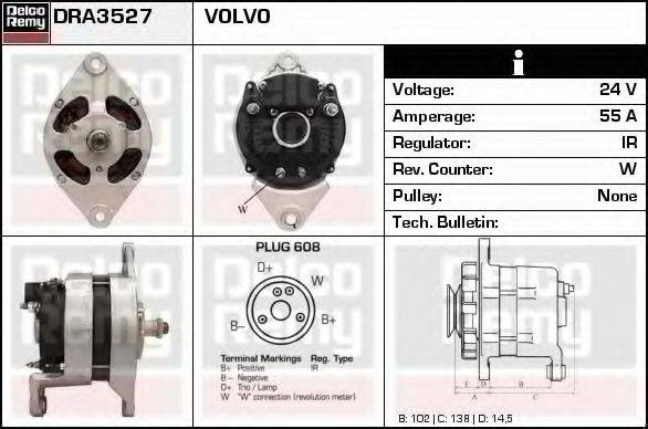 DELCO REMY DRA3527 Генератор