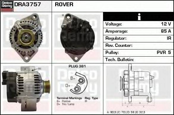 DELCO REMY DRA3757 Генератор