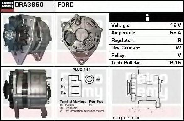 DELCO REMY DRA3860 Генератор