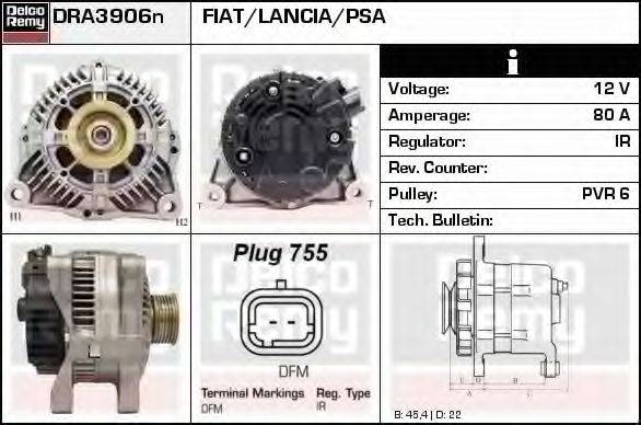 DELCO REMY DRA3906N Генератор