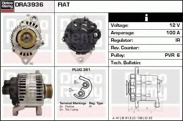 DELCO REMY DRA3936 Генератор