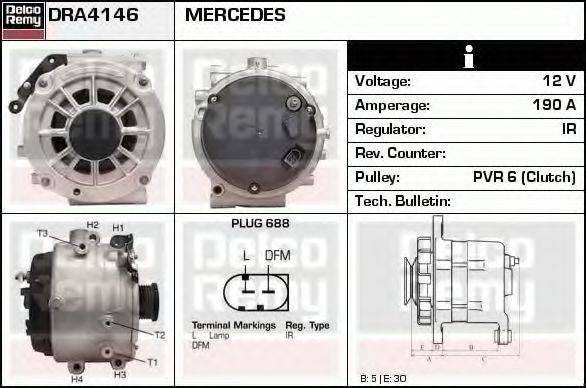 DELCO REMY DRA4146 Генератор