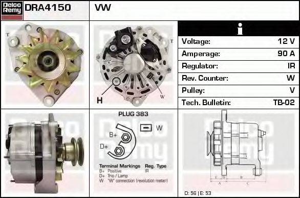 DELCO REMY DRA4150 Генератор