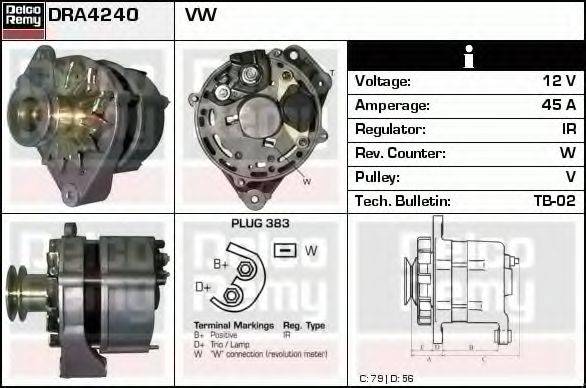 DELCO REMY DRA4240 Генератор