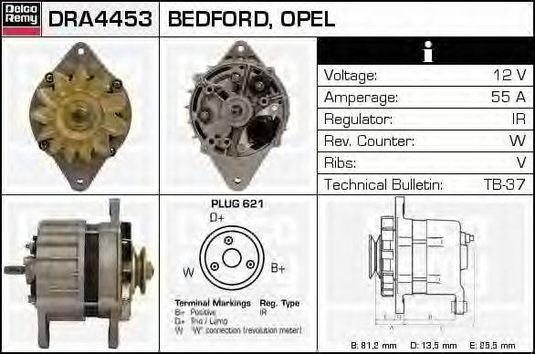 DELCO REMY DRA4453 Генератор