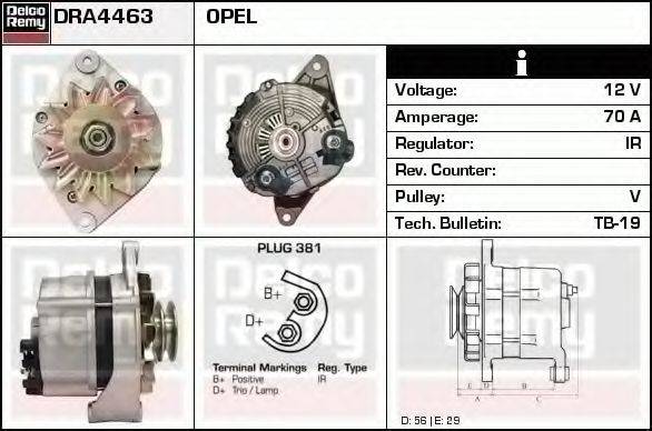 DELCO REMY DRA4463 Генератор