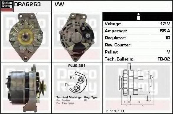 DELCO REMY DRA6263 Генератор