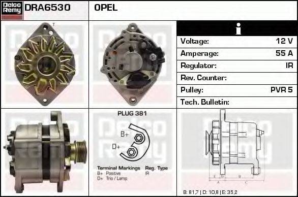 DELCO REMY DRA6530 Генератор