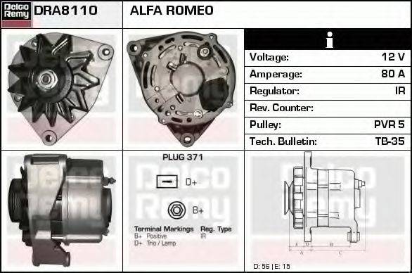 DELCO REMY DRA8110 Генератор