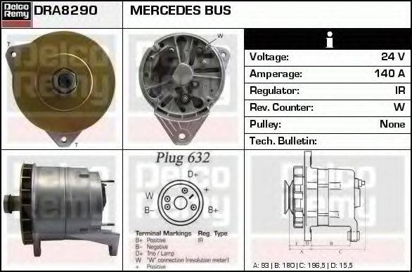 DELCO REMY DRA8290 Генератор