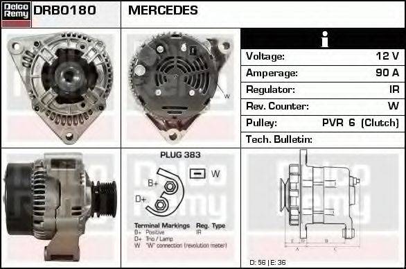 DELCO REMY DRB0180 Генератор