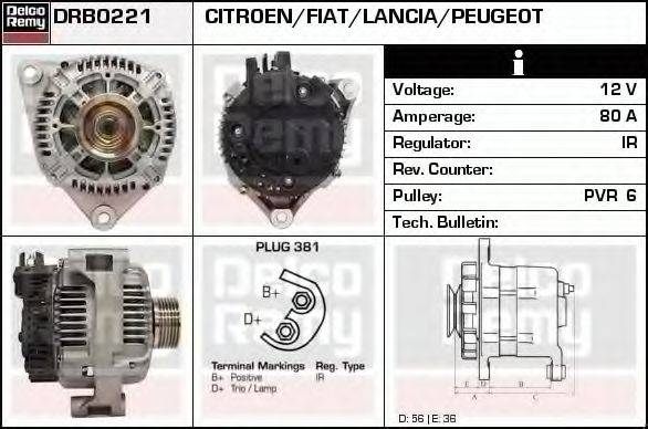 DELCO REMY DRB0221 Генератор