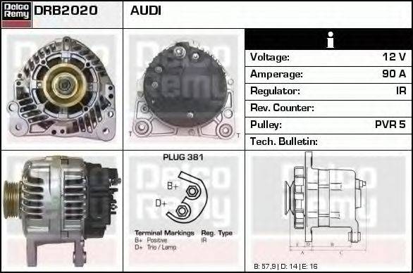 DELCO REMY DRB2020 Генератор