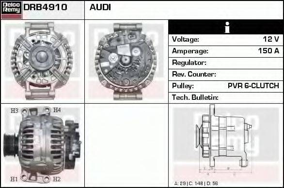 DELCO REMY DRB4910 Генератор