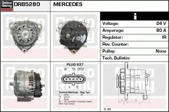 DELCO REMY DRB5280 Генератор