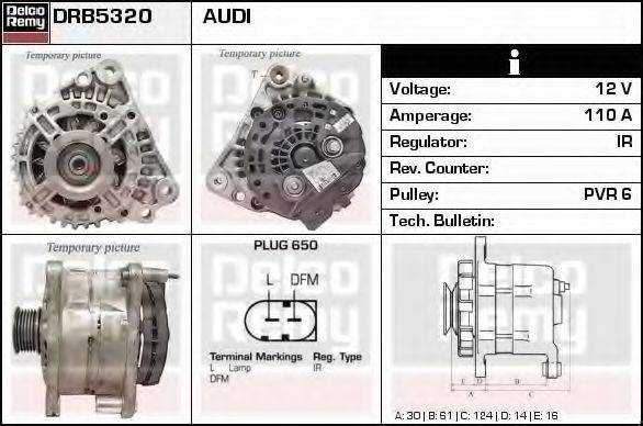 DELCO REMY DRB5320 Генератор