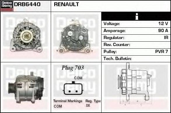 DELCO REMY DRB6440 Генератор