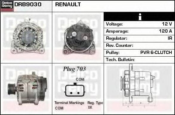 DELCO REMY DRB9030 Генератор