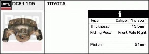 DELCO REMY DC81105 Гальмівний супорт