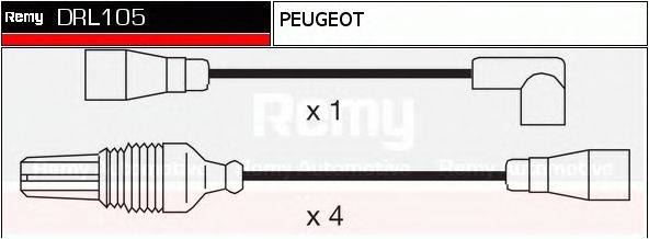 DELCO REMY DRL105 Комплект дротів запалювання