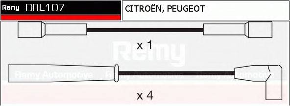 DELCO REMY DRL107 Комплект дротів запалювання