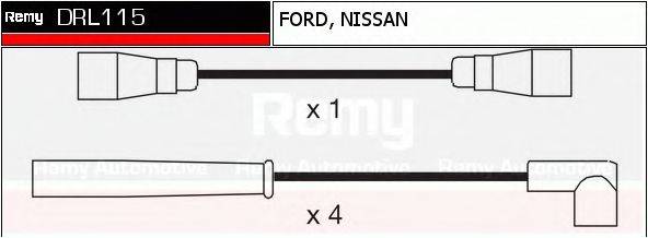 DELCO REMY DRL115 Комплект дротів запалювання