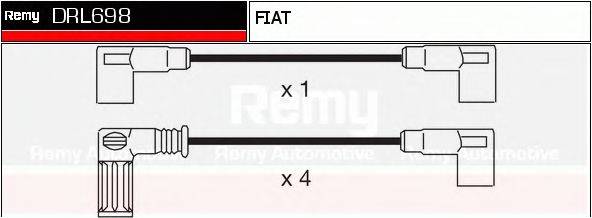 DELCO REMY DRL698 Комплект дротів запалювання