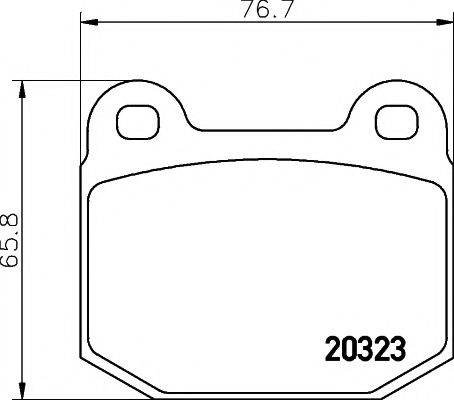 PAGID T0465 Комплект гальмівних колодок, дискове гальмо