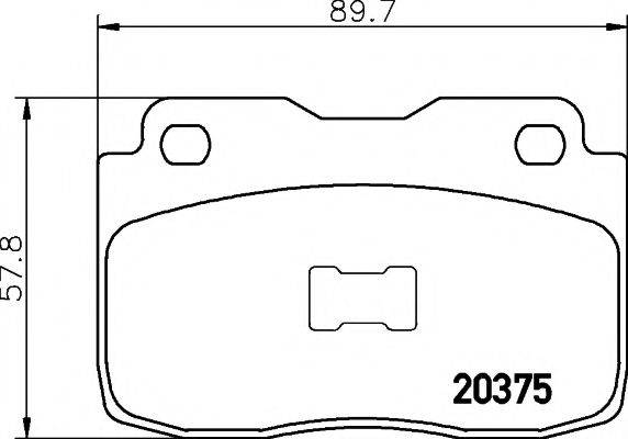 PAGID T0310 Комплект гальмівних колодок, дискове гальмо