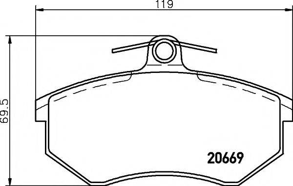 PAGID T5008 Комплект гальмівних колодок, дискове гальмо