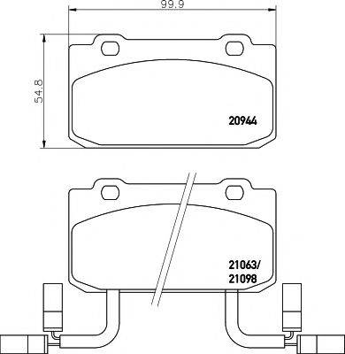 PAGID T4164 Комплект гальмівних колодок, дискове гальмо