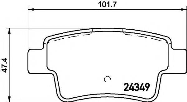 PAGID T1604 Комплект гальмівних колодок, дискове гальмо