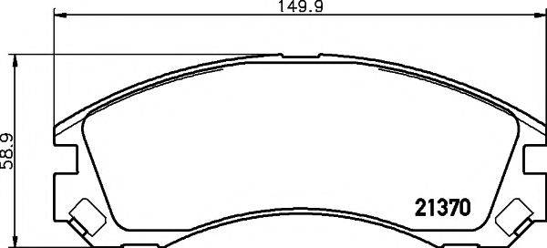 PAGID T1491 Комплект гальмівних колодок, дискове гальмо