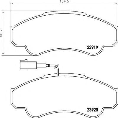 PAGID T1355 Комплект гальмівних колодок, дискове гальмо