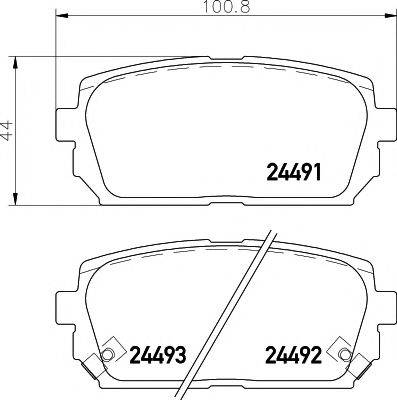 PAGID T1661 Комплект гальмівних колодок, дискове гальмо