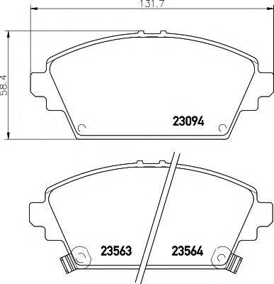 PAGID T3111 Комплект гальмівних колодок, дискове гальмо