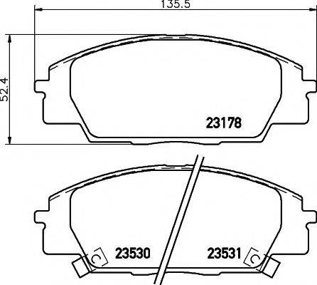 PAGID T1280 Комплект гальмівних колодок, дискове гальмо