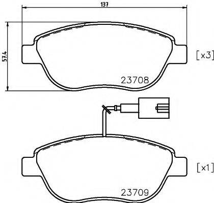 PAGID T5163 Комплект гальмівних колодок, дискове гальмо