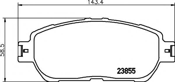 PAGID T1828 Комплект гальмівних колодок, дискове гальмо