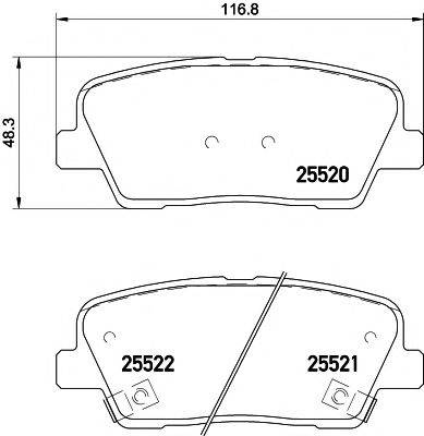 PAGID T2175 Комплект гальмівних колодок, дискове гальмо