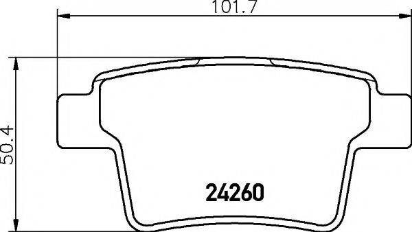 PAGID T1534 Комплект гальмівних колодок, дискове гальмо