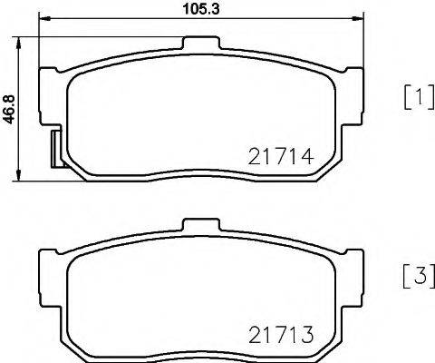 PAGID T2503 Комплект гальмівних колодок, дискове гальмо