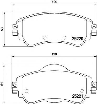 PAGID T2075 Комплект гальмівних колодок, дискове гальмо