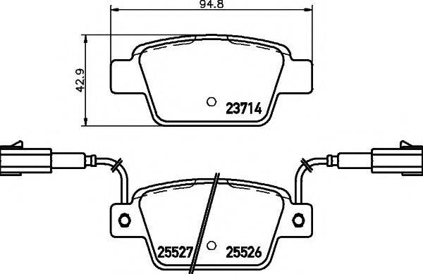 PAGID T2207 Комплект гальмівних колодок, дискове гальмо